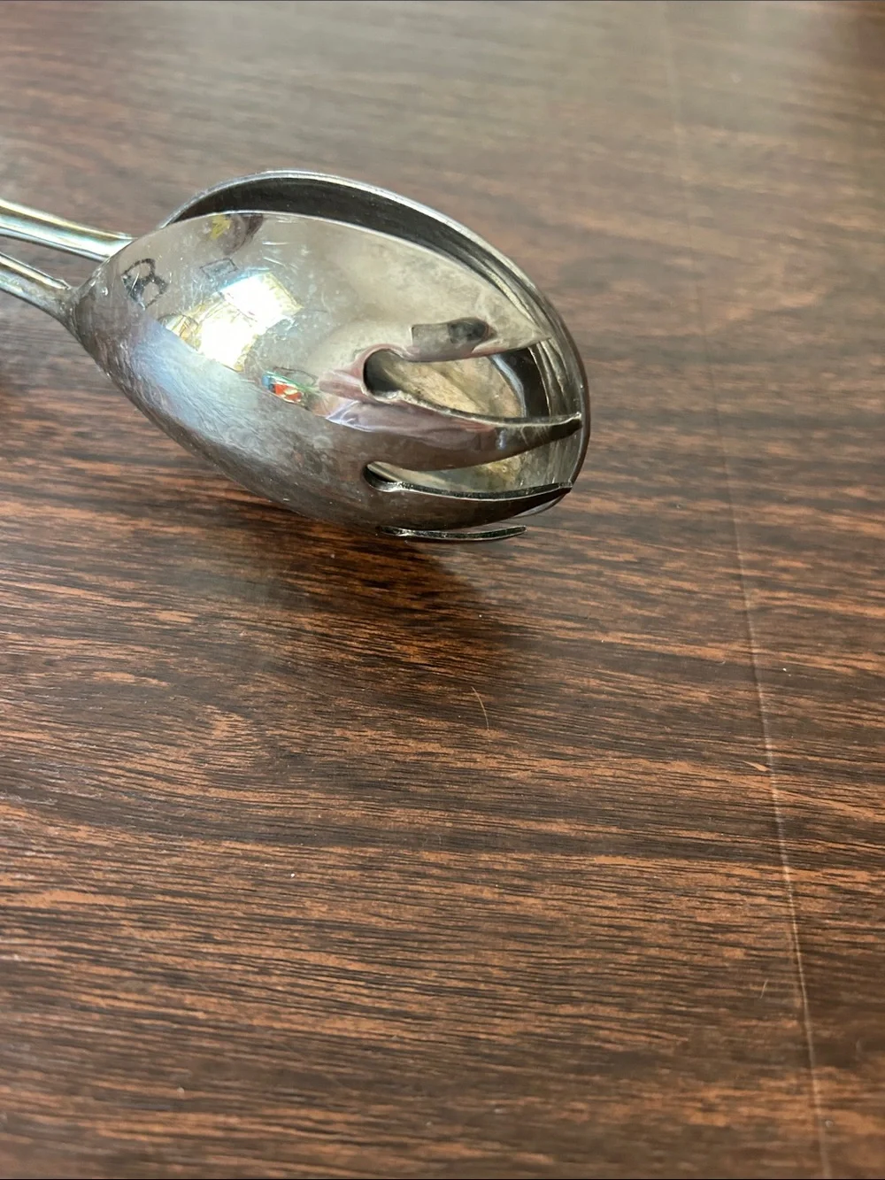 Vintage Hong Kong Hinged Silverplate Salad Tongs